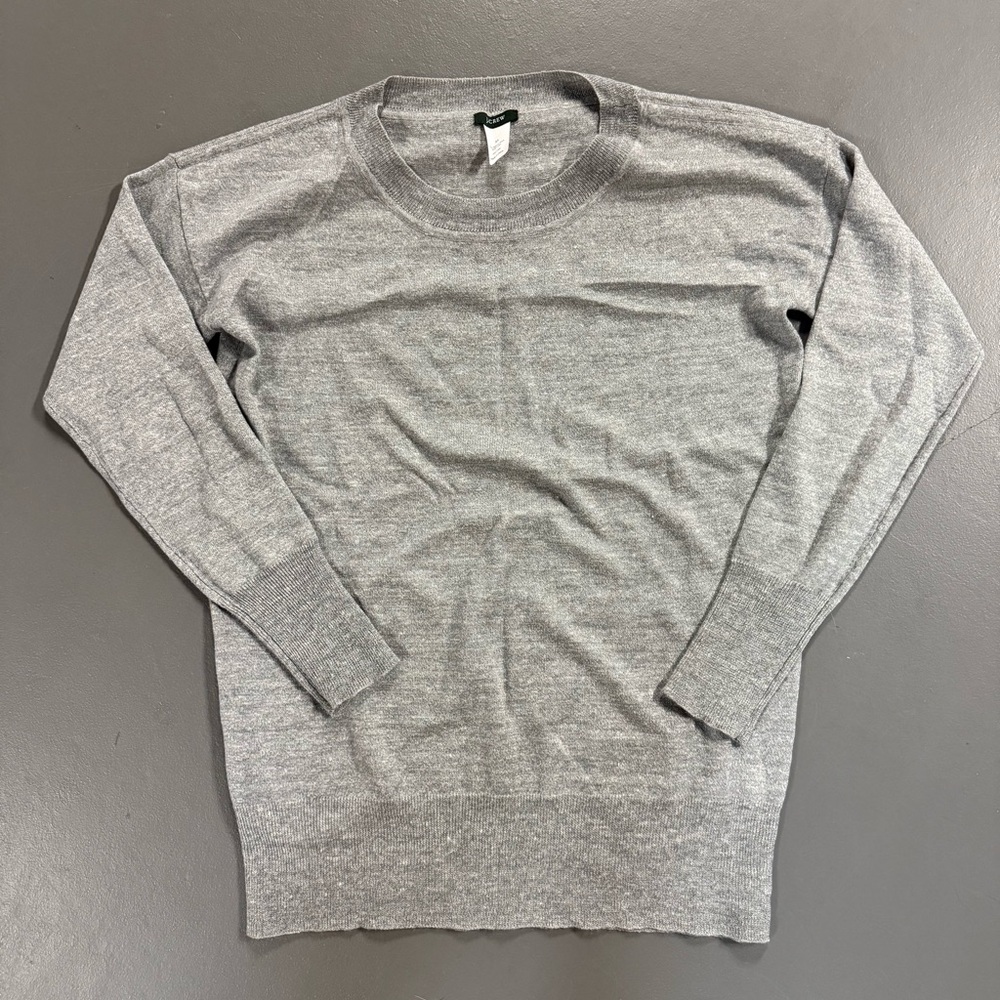 J. Crew Heather Gray Crewneck Sweater